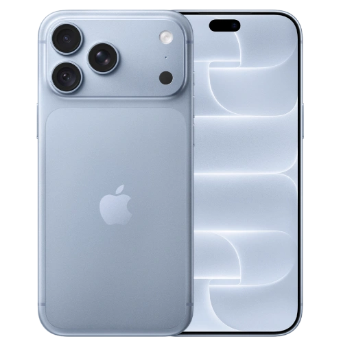 iPhone 18 Pro Max in Light Blue, back and front view